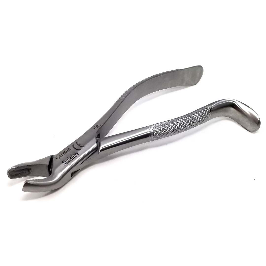 Dental Extracting Forceps #18L with Serrated Beaks Stainless Steel Instrument