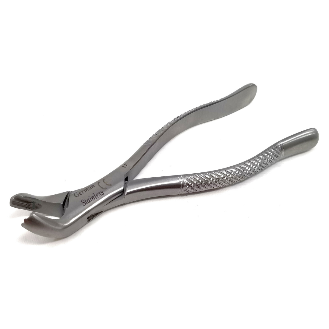 Dental Extracting Forceps #17 with Serrated Beaks Stainless Steel Instrument