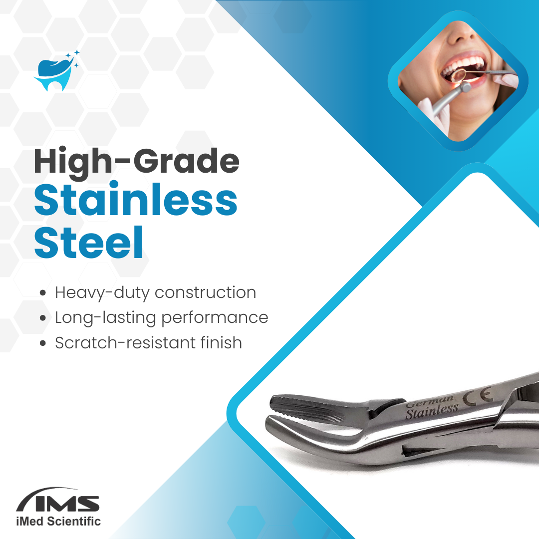 Dental Extracting Forceps #150 with Serrated Beaks Stainless Steel Instrument