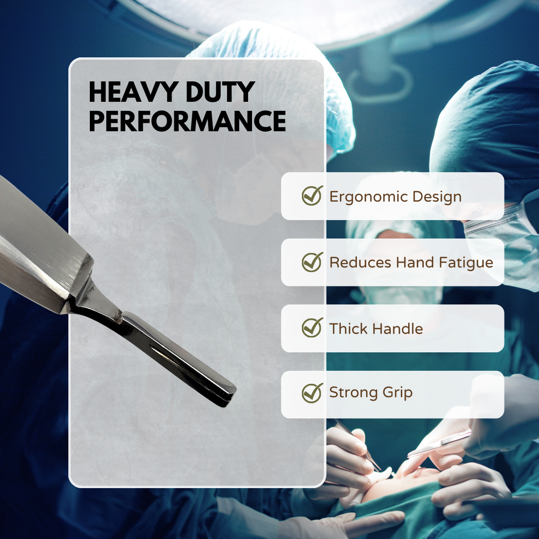 Post Mortem Autospsy Scalpel Handle #8, Stainless Steel (Fits Size #60, #70 Scalpel Blades)