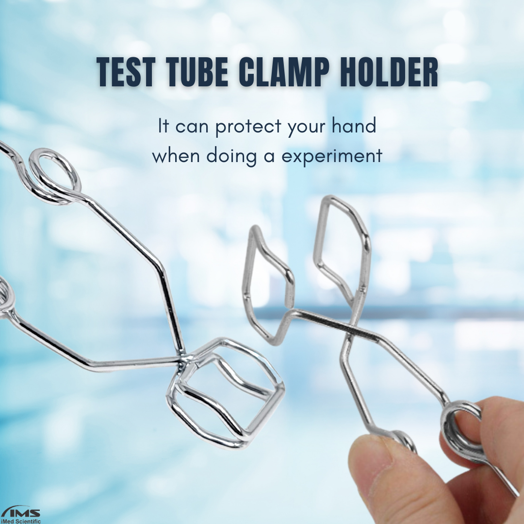 5-Pack Steel Wire Test Tube Clamp Holder 140mm with Self-Locking Spring Action Fit for 5-40mm Tubes