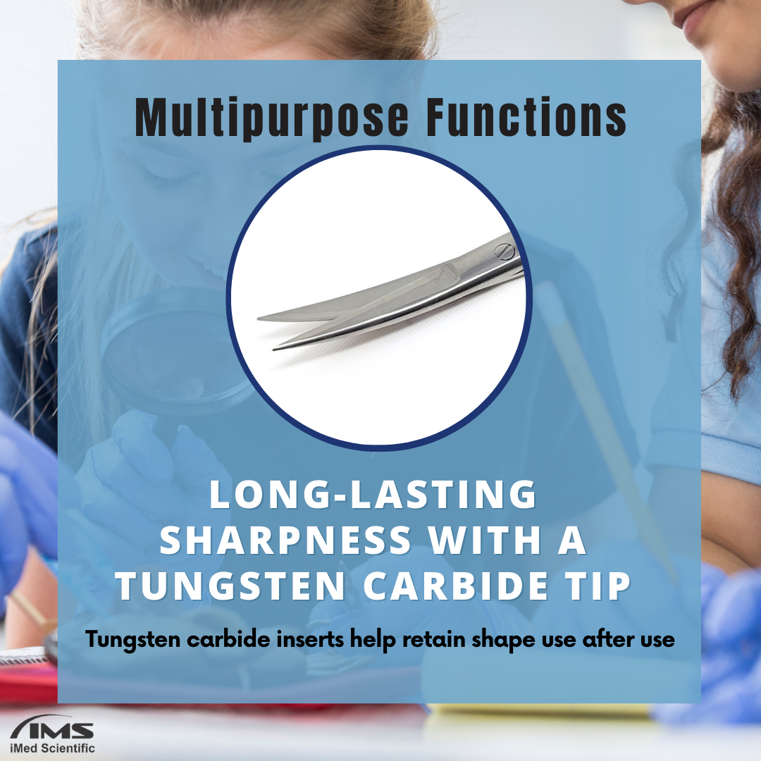 TC Dissecting IRIS Fine Point Scissors, 4.5", Curved, Stainless Steel