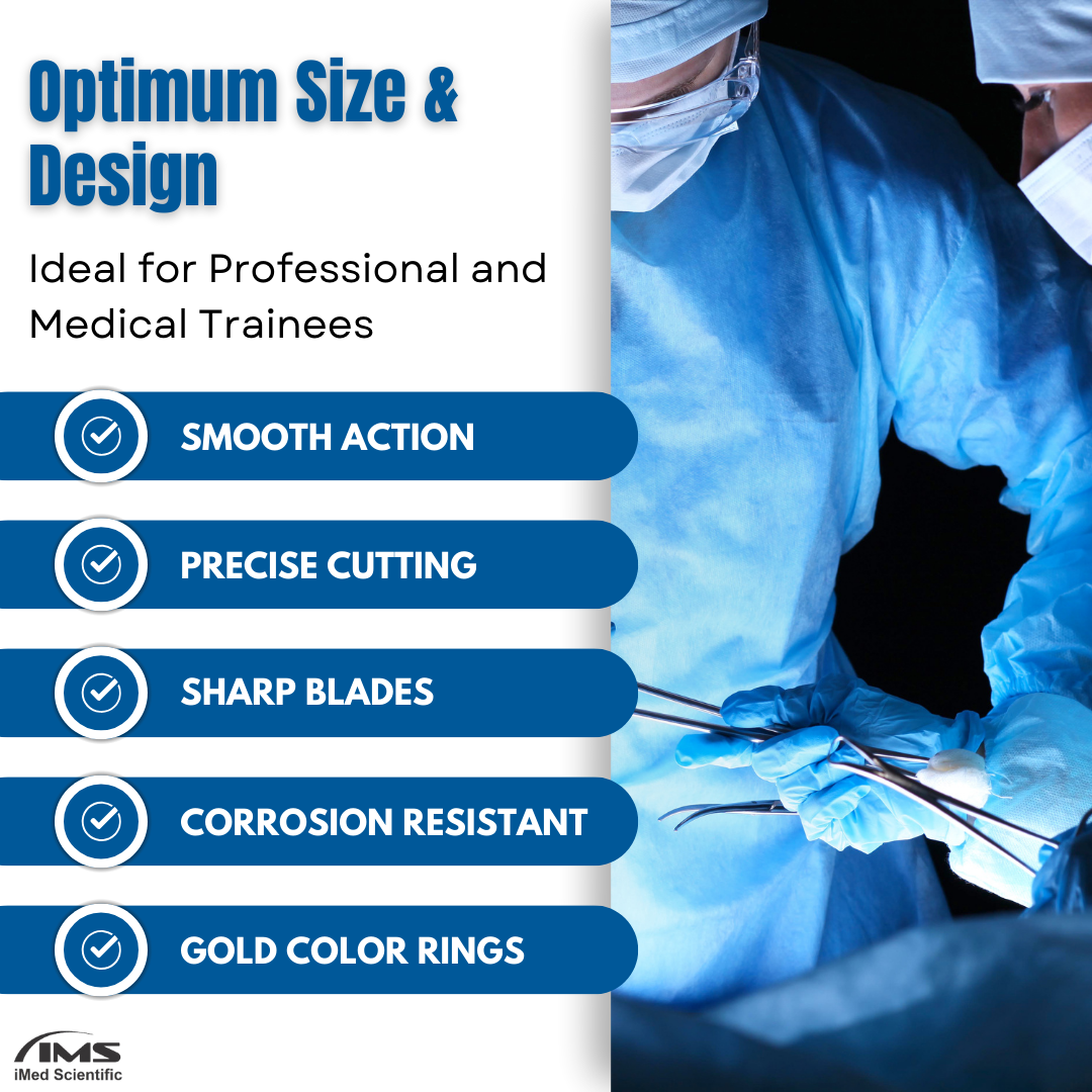 TC Dissecting IRIS Fine Point Scissors, 4.5", Curved, Stainless Steel