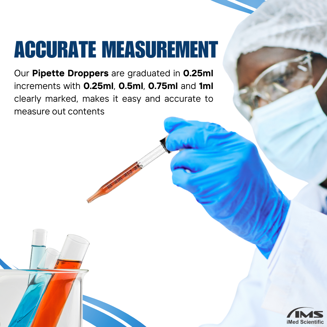 1ML Glass Graduated Dropper with Rubber Cap Straight Drip Tube Dropping Pipette for Laboratory - 12pcs