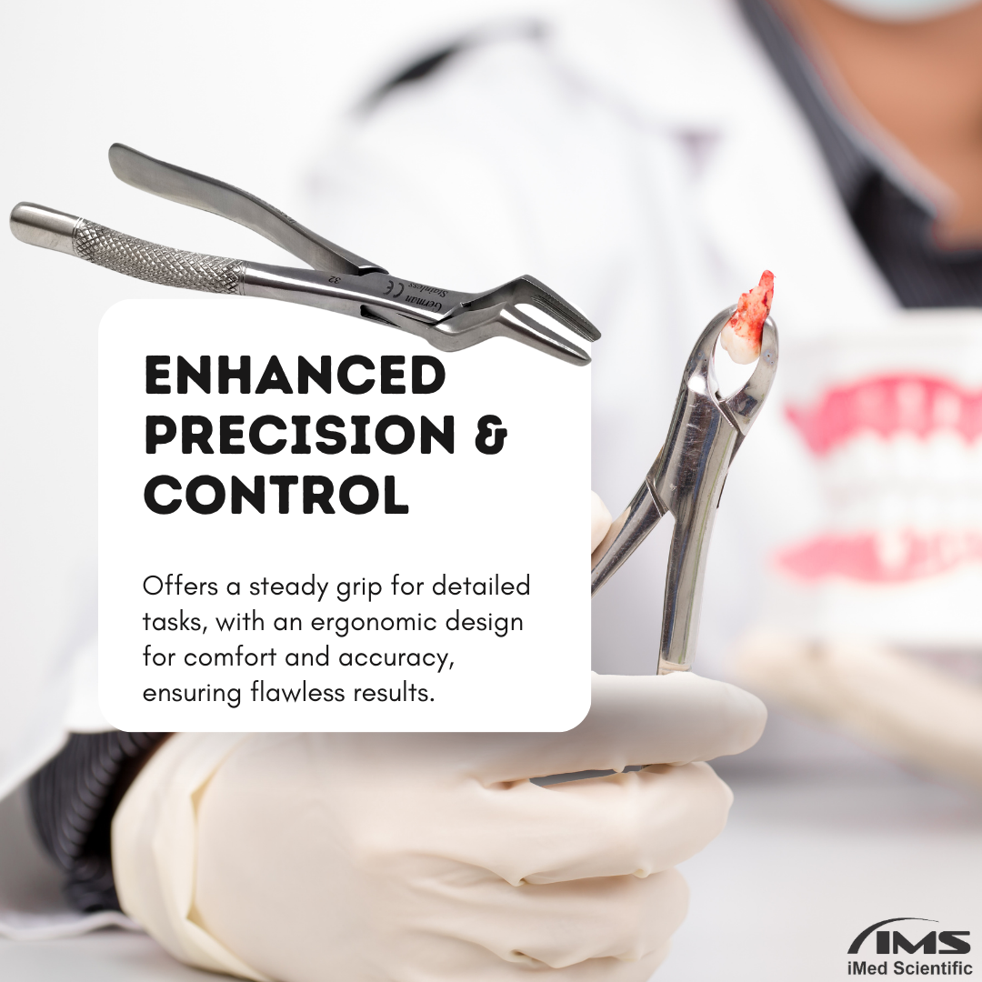 Dental Extracting Forceps #32 with Serrated Offset Beaks Stainless Steel Instrument