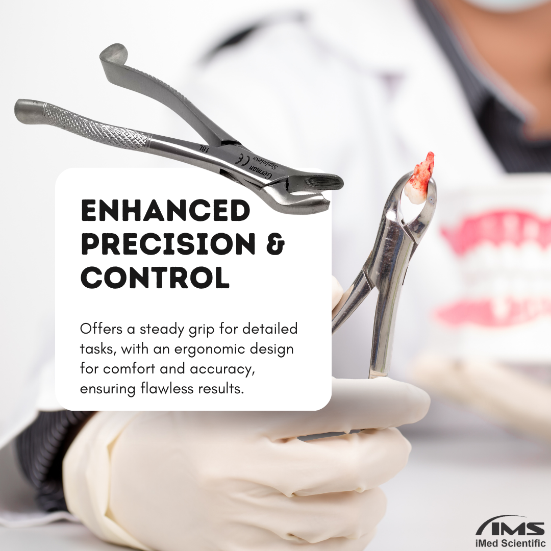 Dental Extracting Forceps #18L with Serrated Beaks Stainless Steel Instrument
