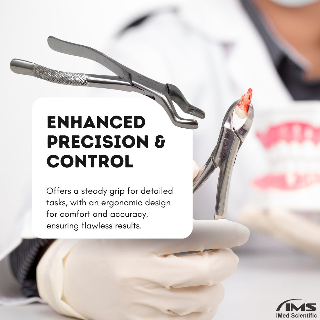Dental Extracting Forceps #10S with Serrated Offset Beaks Stainless Steel Instrument