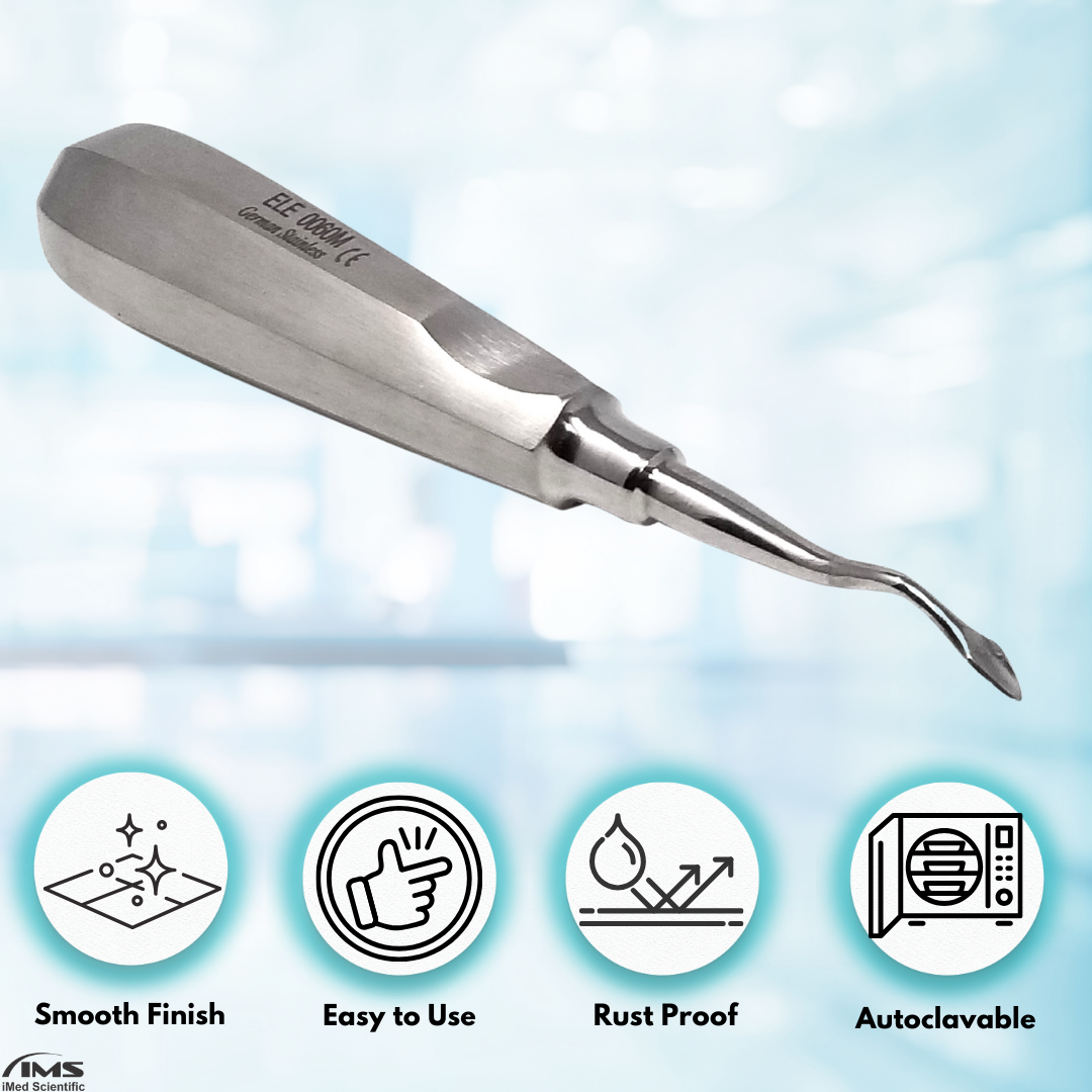 BERNARD ROOT TIP MESIAL SPADE ELEVATOR ELE-0060M, Stainless Steel