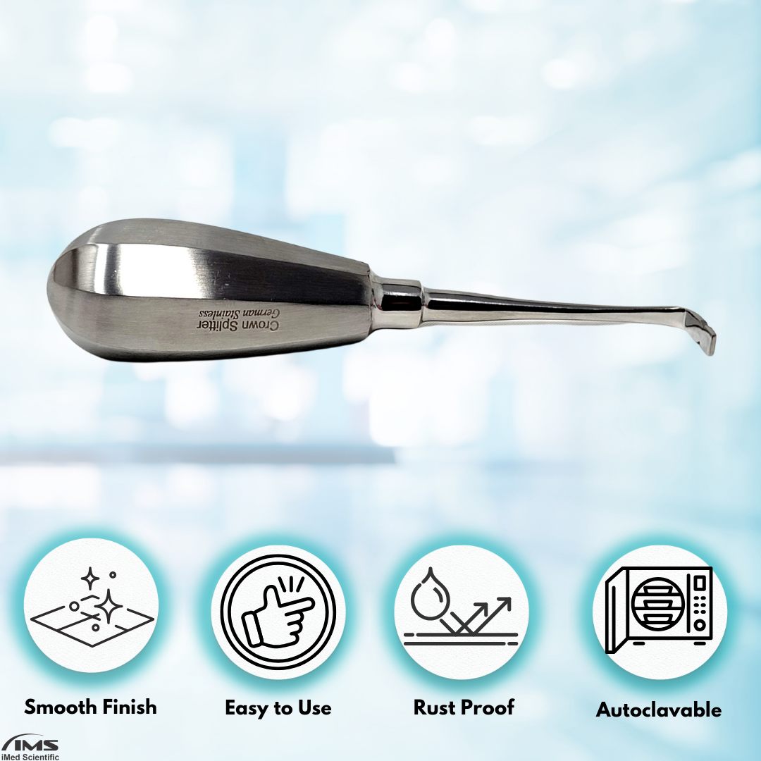 Dental crown Splitter Elevators 4mm Angled, Stainless Steel