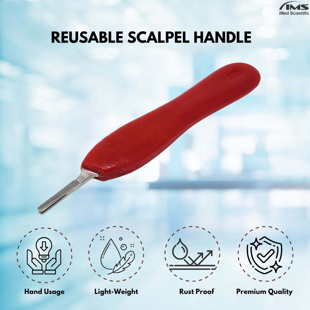 Scalpel Handle #6 , Stainless Steel (Fits Size 20-26 Scalpel Blades)