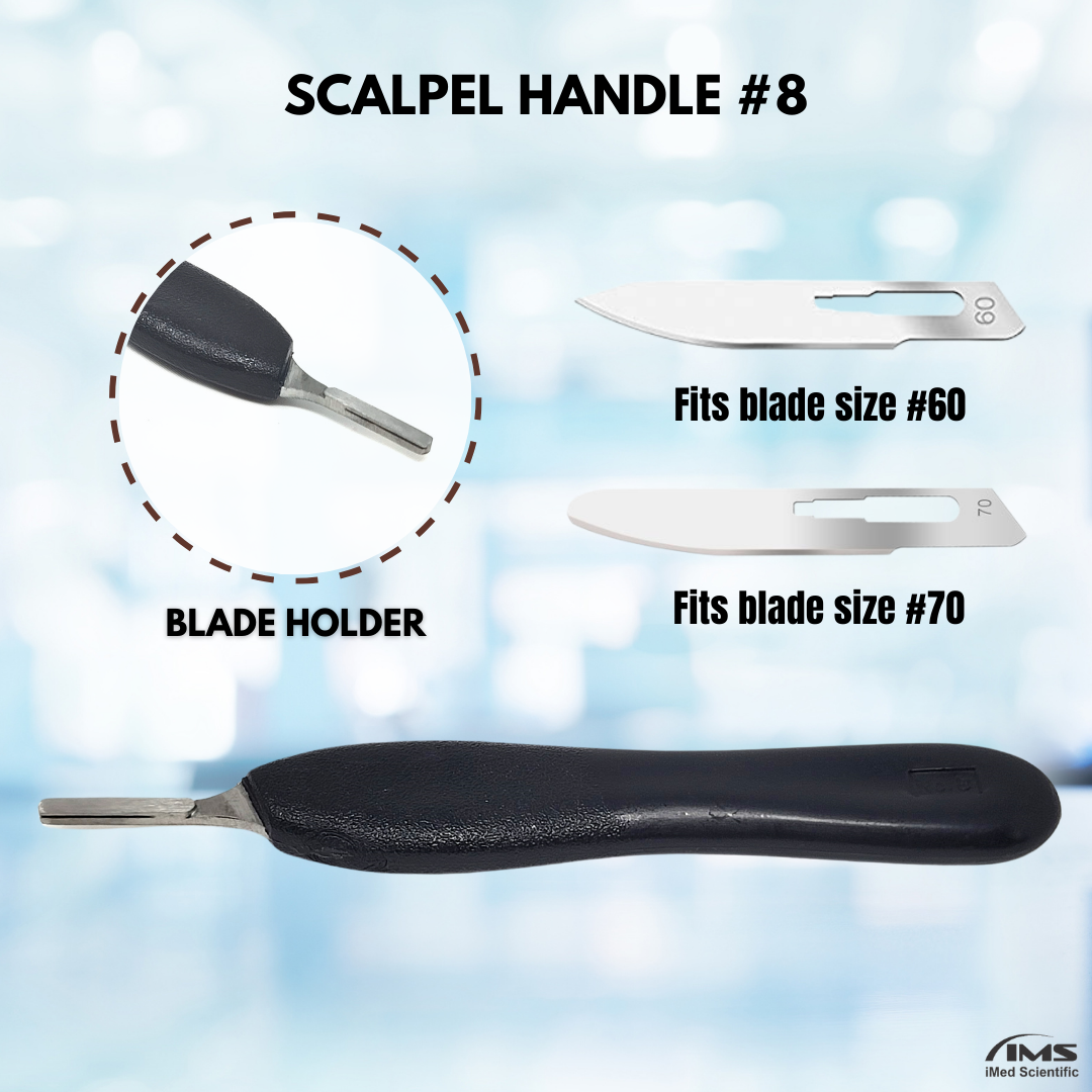 Post Mortem Autopsy Scalpel Handle #8 Plastic Grip with Stainless Steel tip (Fits Size #60, #70 Scalpel Blades)
