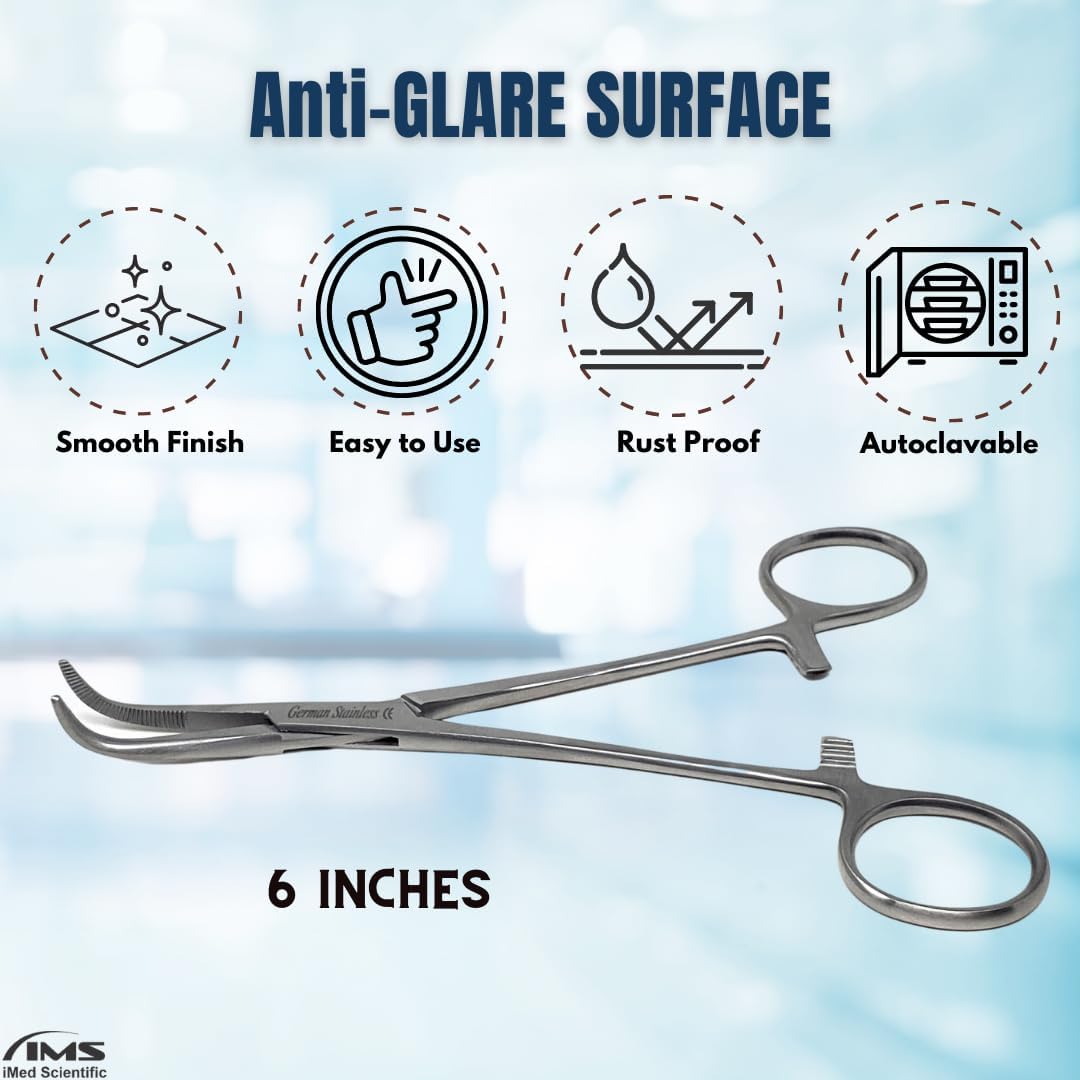 MIXTER Hemostat Forceps 6" Right-Angle, Stainless Steel