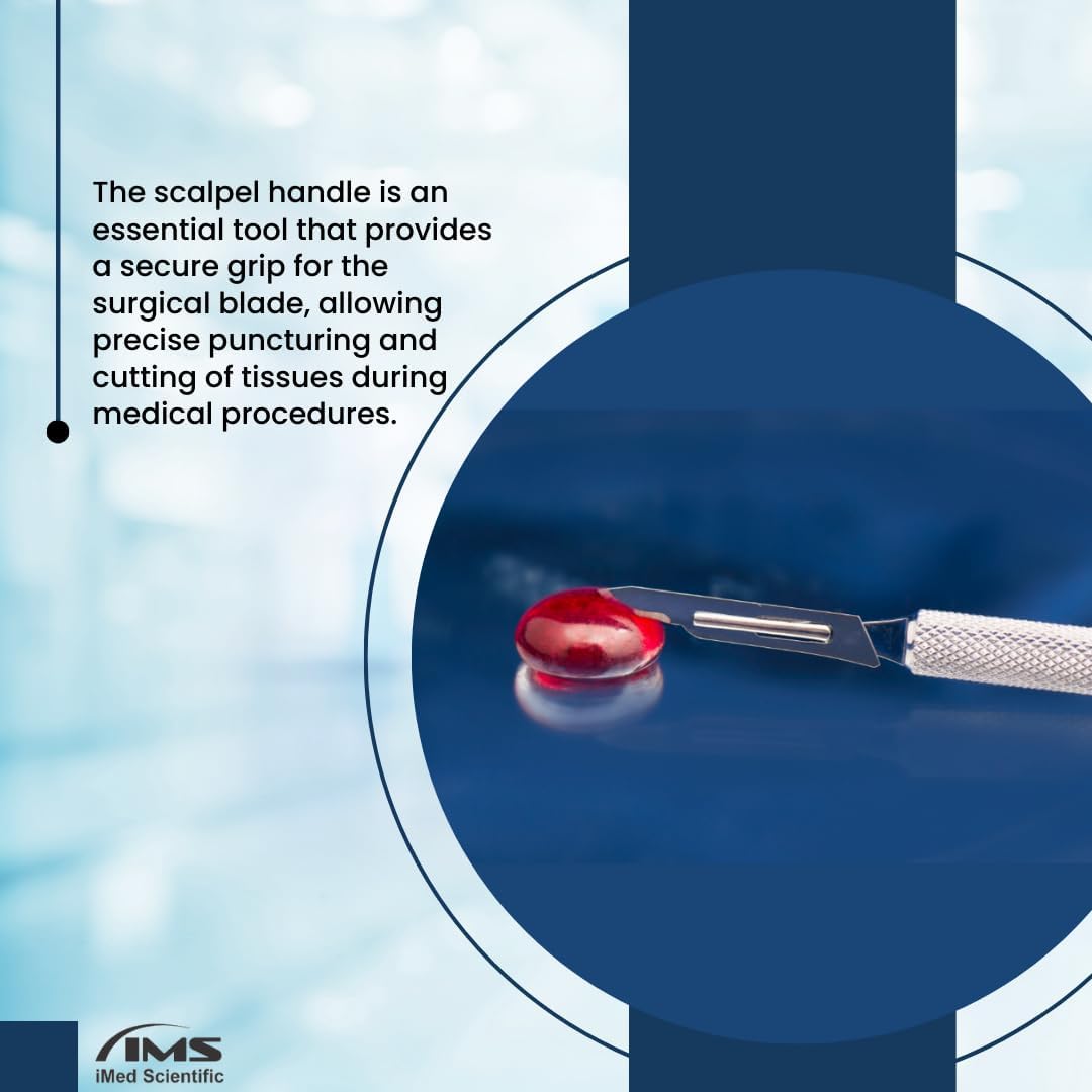 Premium Quality Round Grip Scalpel Handle #3, Stainless Steel ( Fits Size 9-16 Scalpel Blades )