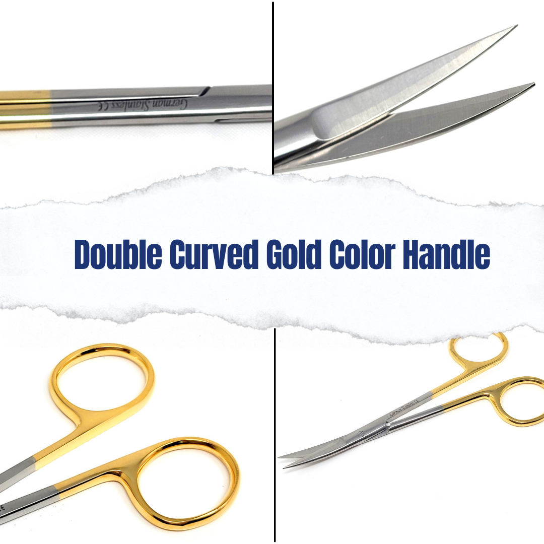 TC Dissecting IRIS Fine Point Scissors, 4.5", Curved, Stainless Steel