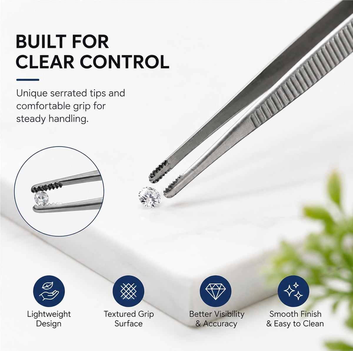 Russian Tissue Forceps 6", Rounded Cupped Serrated Tips, Stainless Steel
