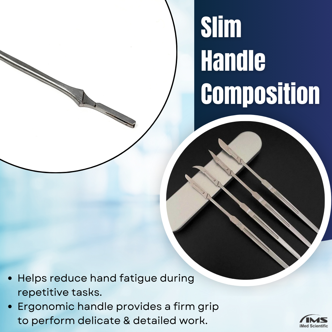 Premium Quality Scalpel Handle #7, Stainless Steel ( Fits Size 9-16 Scalpel Blades )