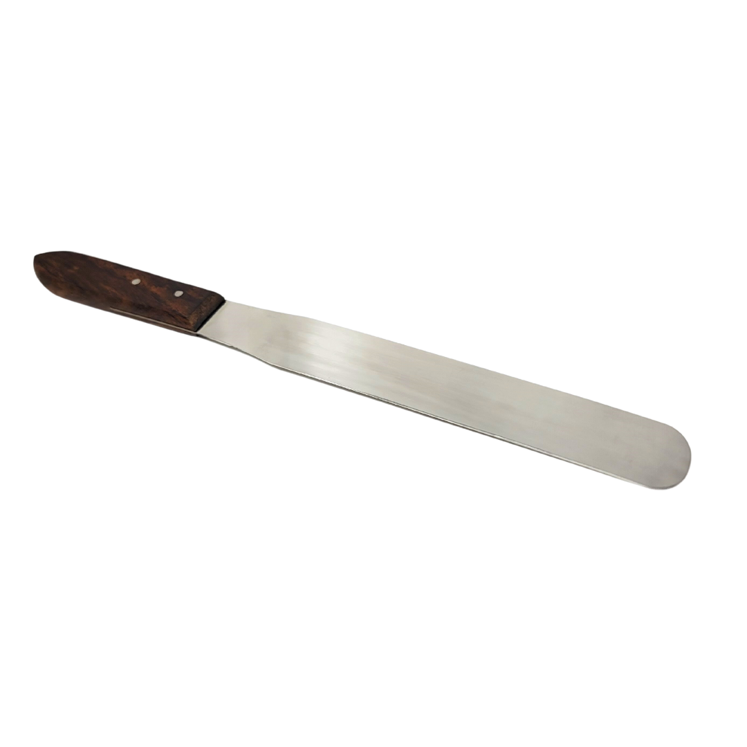IMS-WHS12 Stainless Steel Lab Spatula with Wooden Handle, 12" Blade, 1.75" Blade Width, 17.25" Total Length