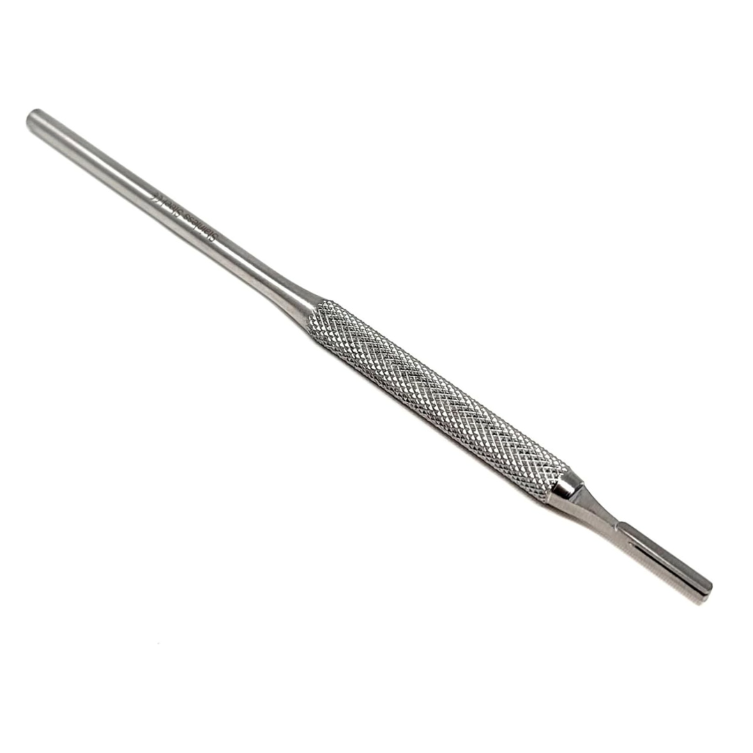 Premium Quality Round Grip Scalpel Handle #3, Stainless Steel ( Fits Size 9-16 Scalpel Blades )