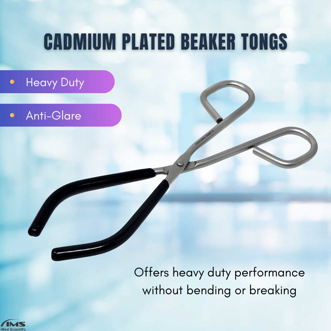 Stainless Steel Crucible Lab Beaker Tongs with Plastisol Coated Jaws, 9"