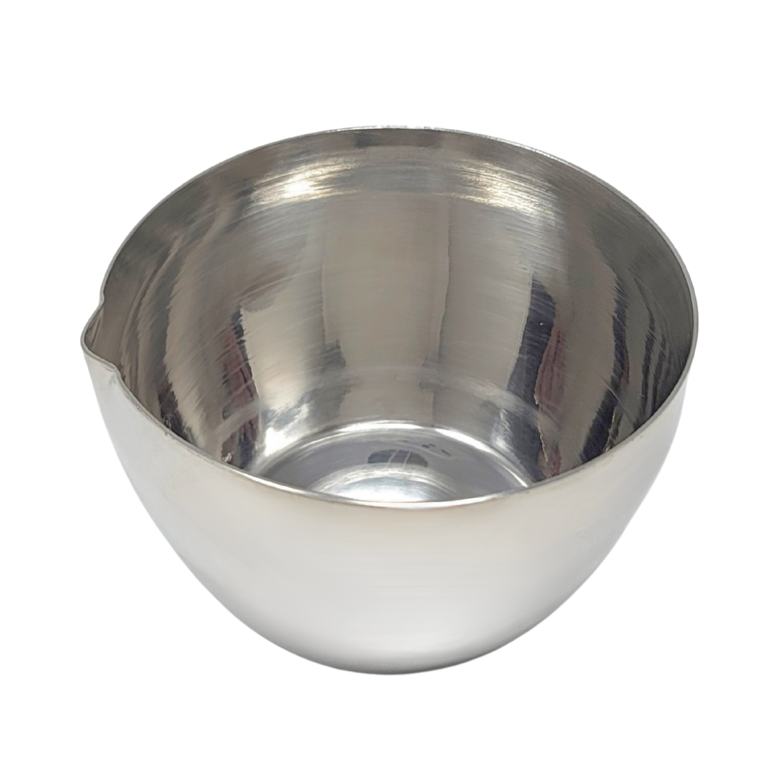 150ml Stainless Steel Lab Crucible with V-Shaped Spout Lip
