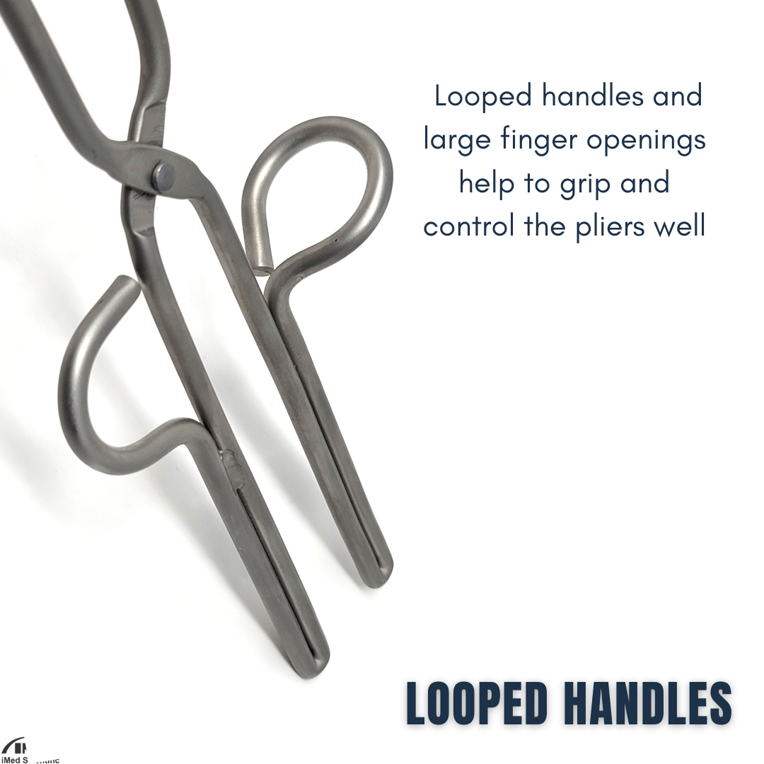 Heavy Duty Beaker Tongs 10" Stainless Steel Square Jaws