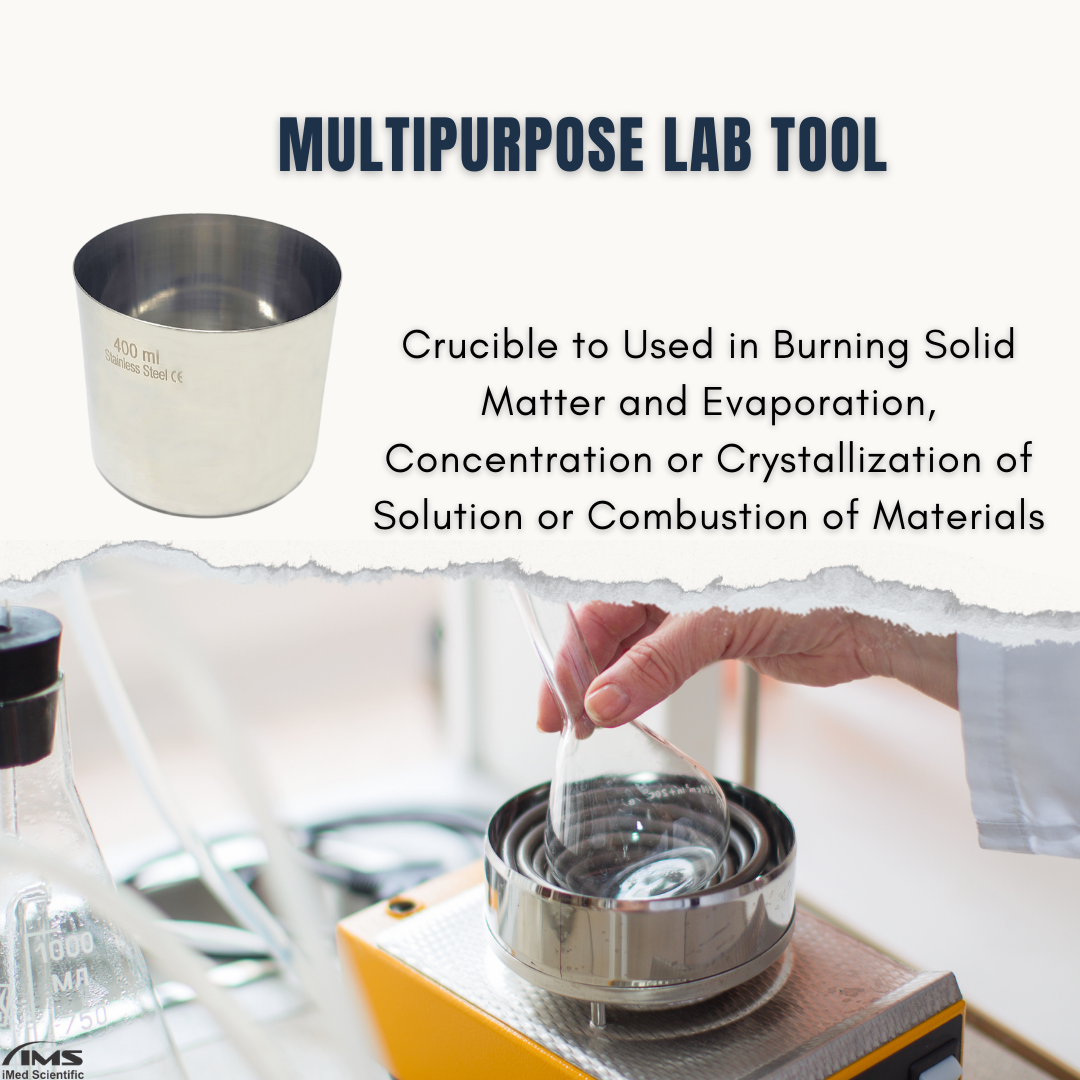 400ml Stainless Steel Lab Beaker Multifunction Crucible