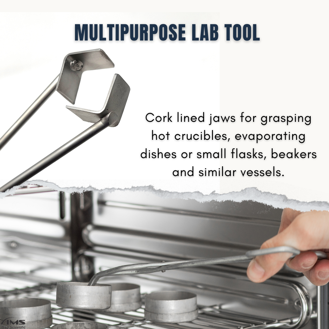 Heavy Duty Beaker Tongs 10" Stainless Steel Square Jaws