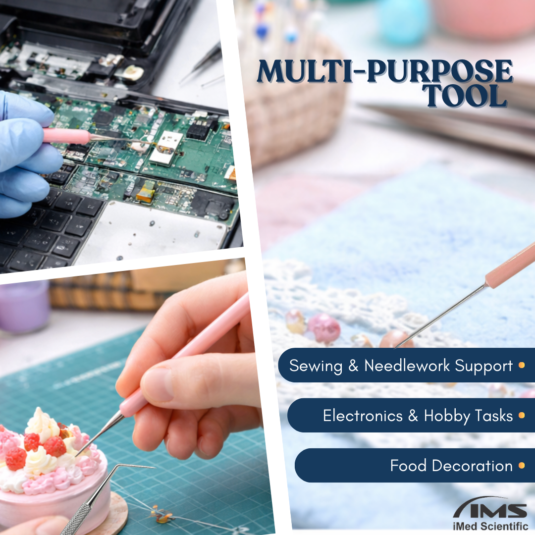 12/Pack Plastic Handle Dissecting Dissection Teasing Needle Straight