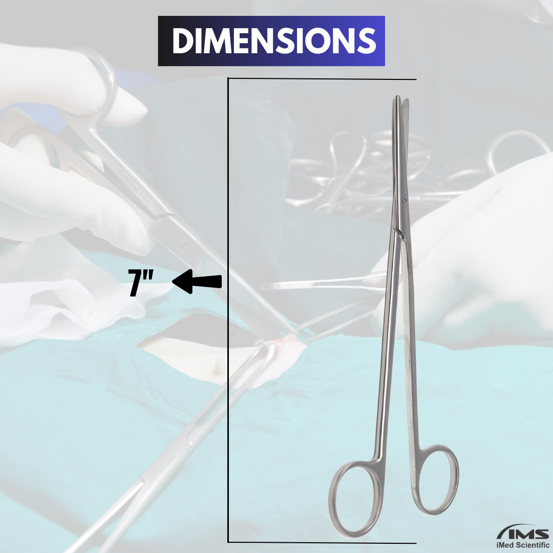 Metzenbaum Dissecting Scissors, 7" Slim Shears, Straight, Stainless Steel
