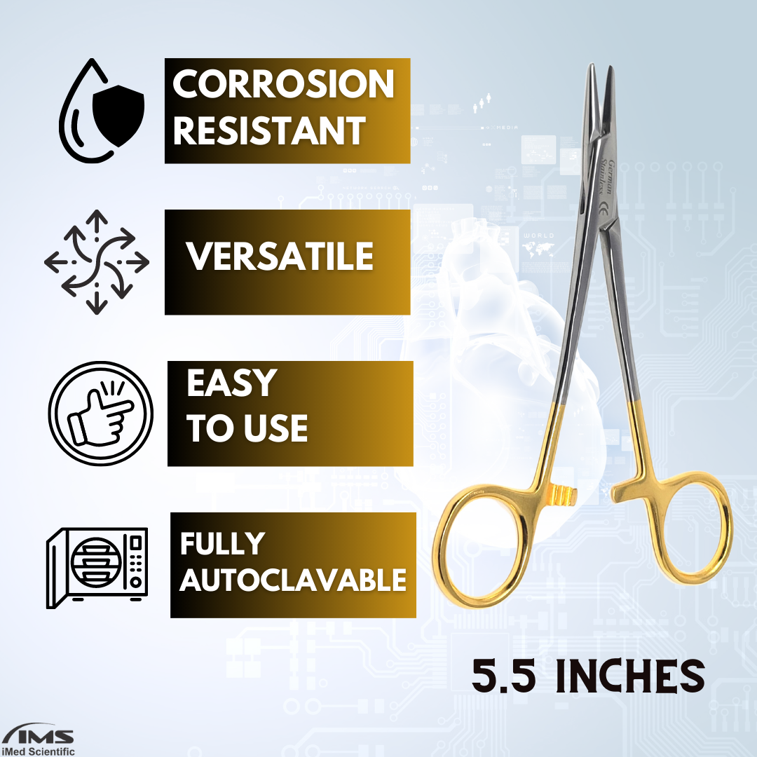 TC Mayo Hegar Needle Holder Driver 5.5"(14cm), Stainless Steel