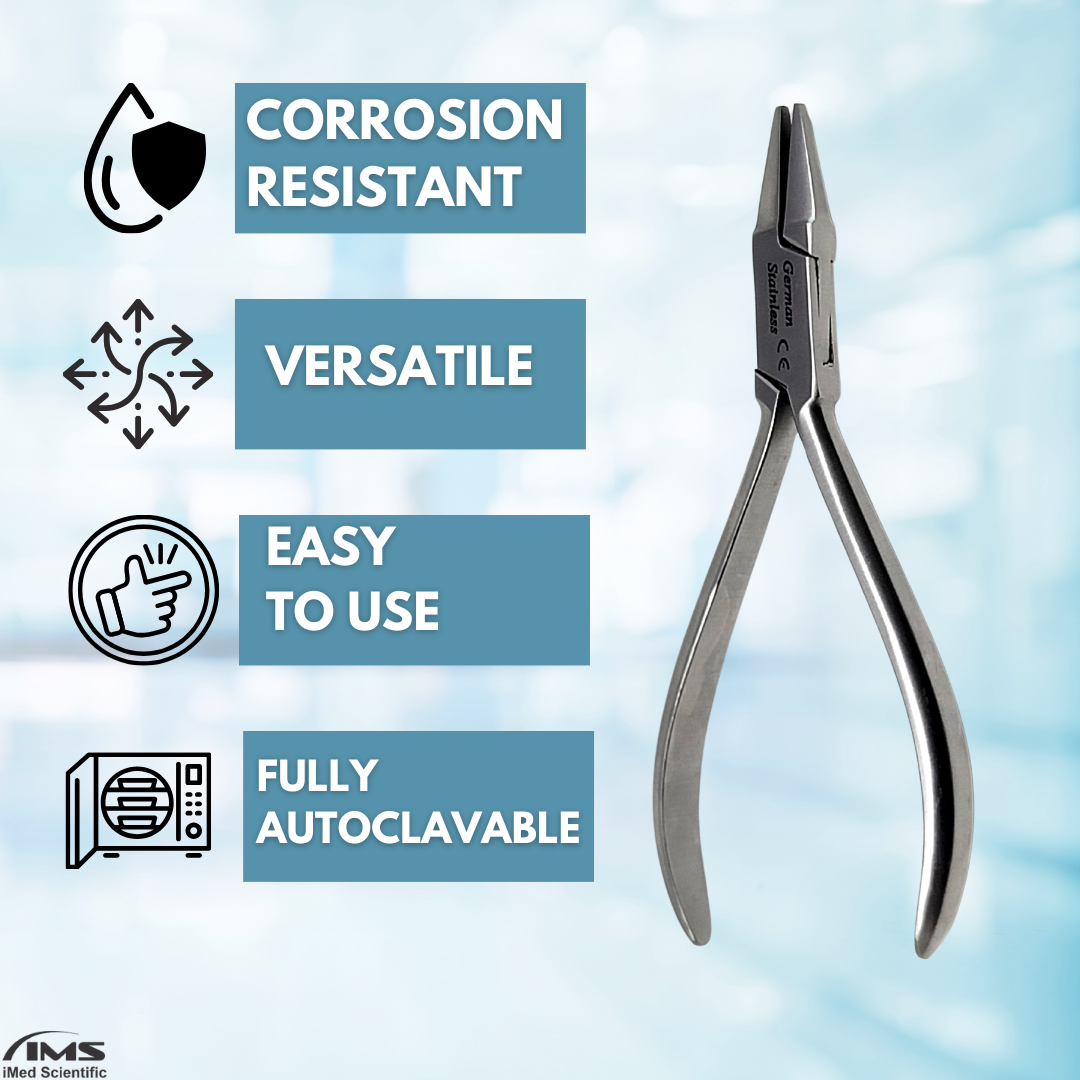 Dental Orthodontic Flat Nose Pliers Stainless Steel Instrument