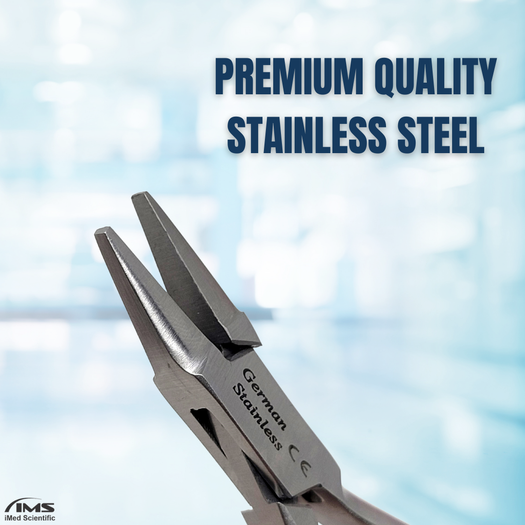 Dental Orthodontic Flat Nose Pliers Stainless Steel Instrument