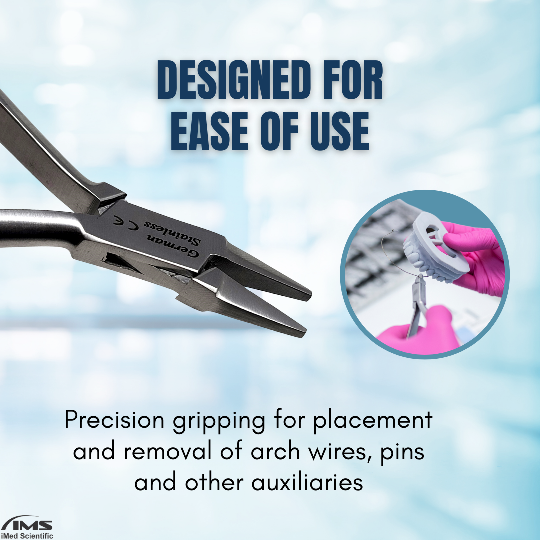 Dental Orthodontic Flat Nose Pliers Stainless Steel Instrument
