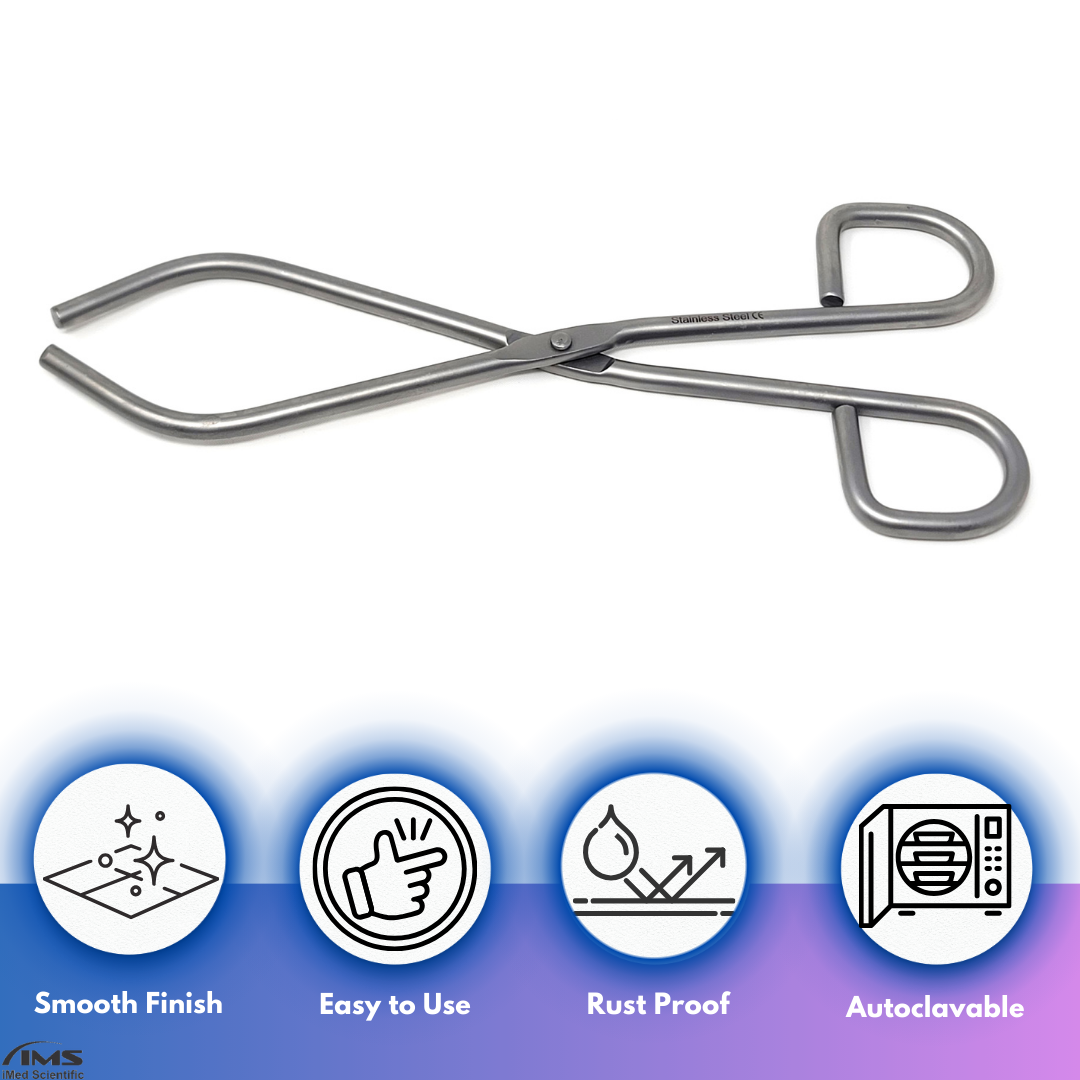 Stainless Steel Crucible Lab Beaker Tongs 9"