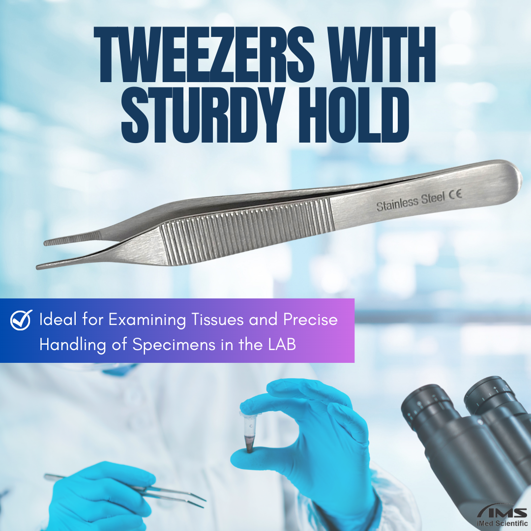 Adson Dressing Serrated Forceps 4.75" Straight Tweezers, Stainless Steel