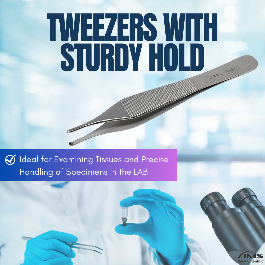 Adson Kocher Tissue Dressing Forceps with 1x2Teeth & Serrations 4.75" Tweezers, Stainless Steel