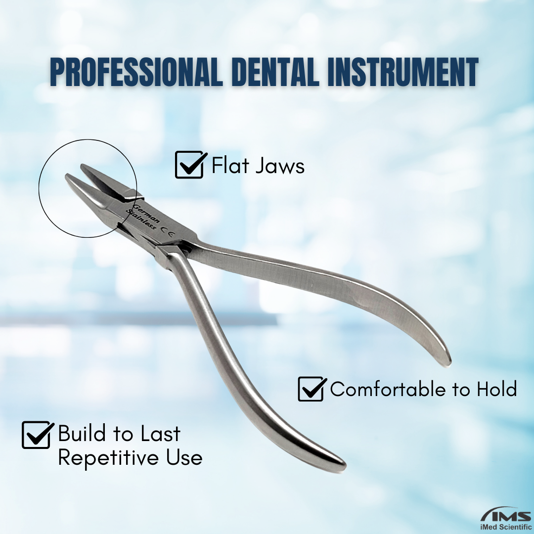 Dental Orthodontic Flat Nose Pliers Stainless Steel Instrument