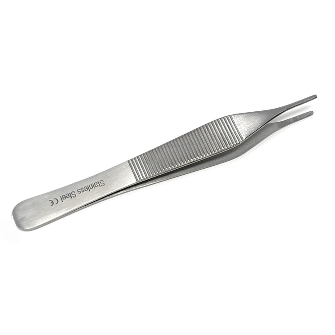 Adson Dressing Serrated Forceps 4.75" Straight Tweezers, Stainless Steel