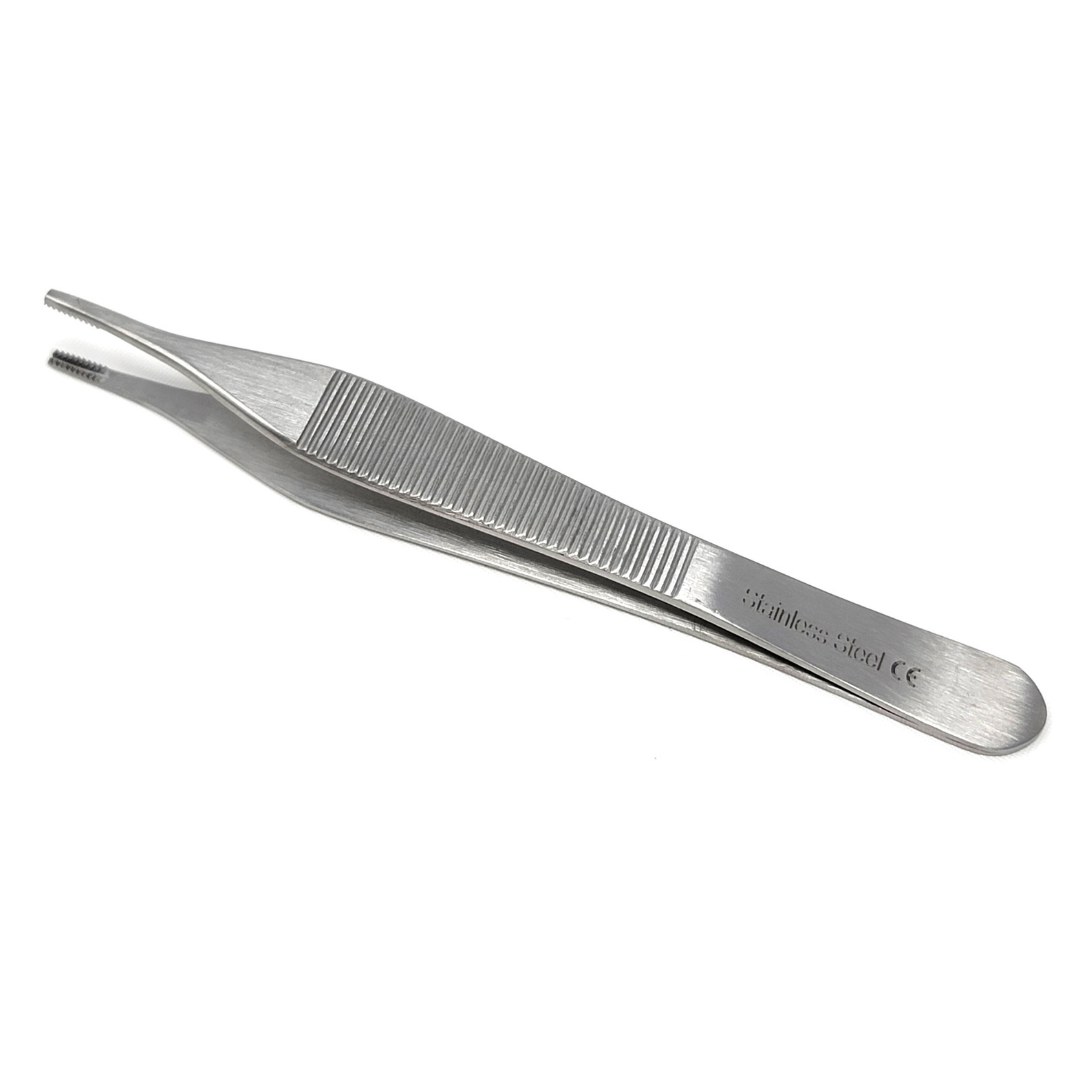 Adson Brown Forceps 9x9Teeth, 4.75" Straight Tweezers, Stainless Steel