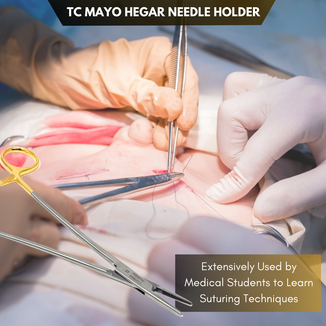 TC Mayo Hegar Needle Holder Driver 10", Stainless Steel