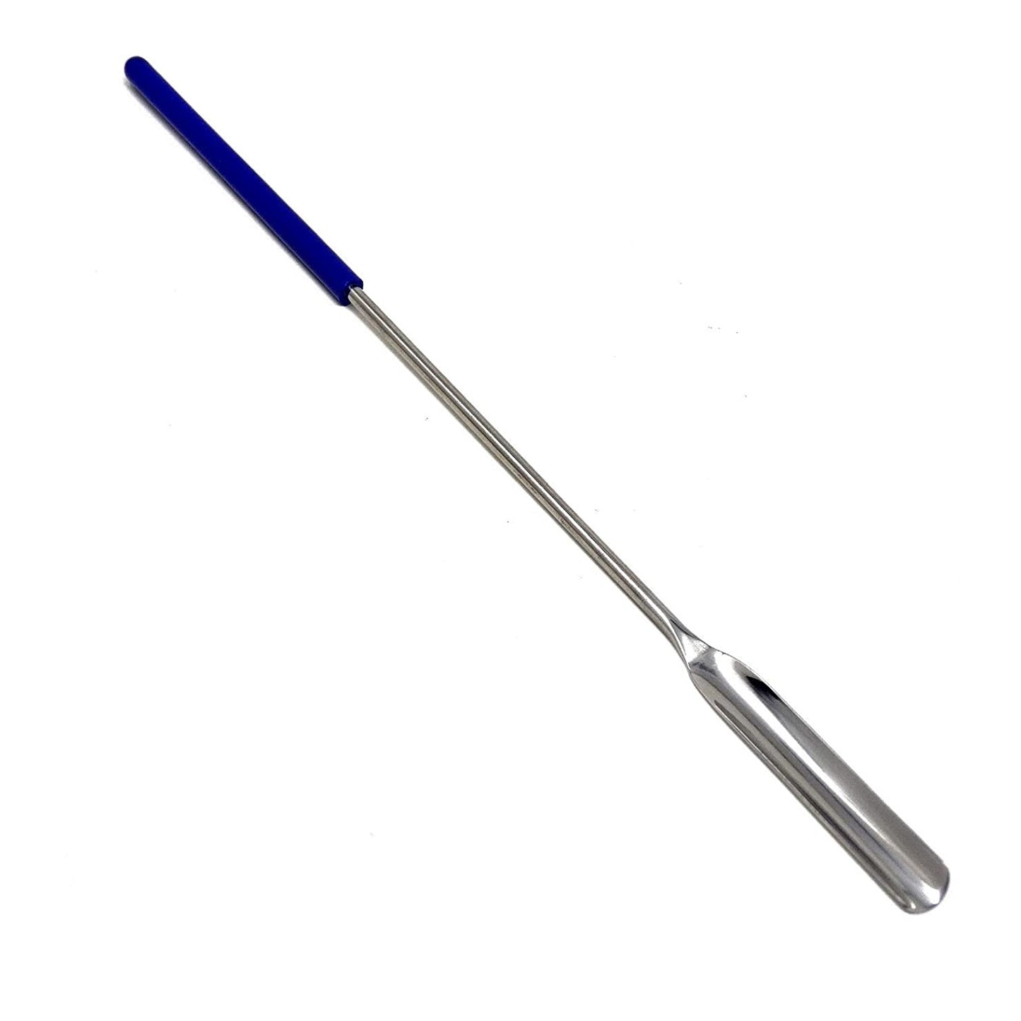 IMS-VL003 Stainless Steel Micro Lab Scoop Half Rounded Spoon Spatula Sampler, with Vinyl Handle 9"
