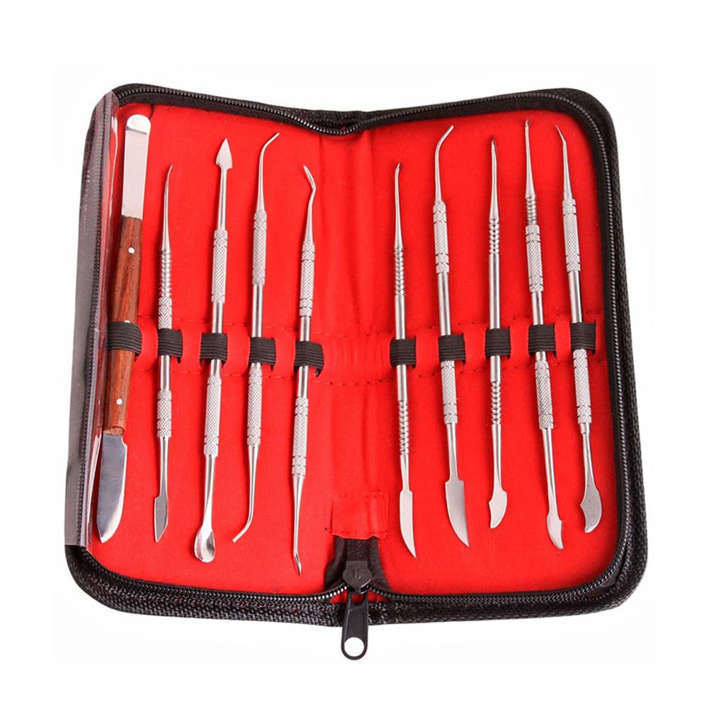 IMS-CRV10 Set of 10 Pieces Assorted Micro Double Ended Spatula Knife Set