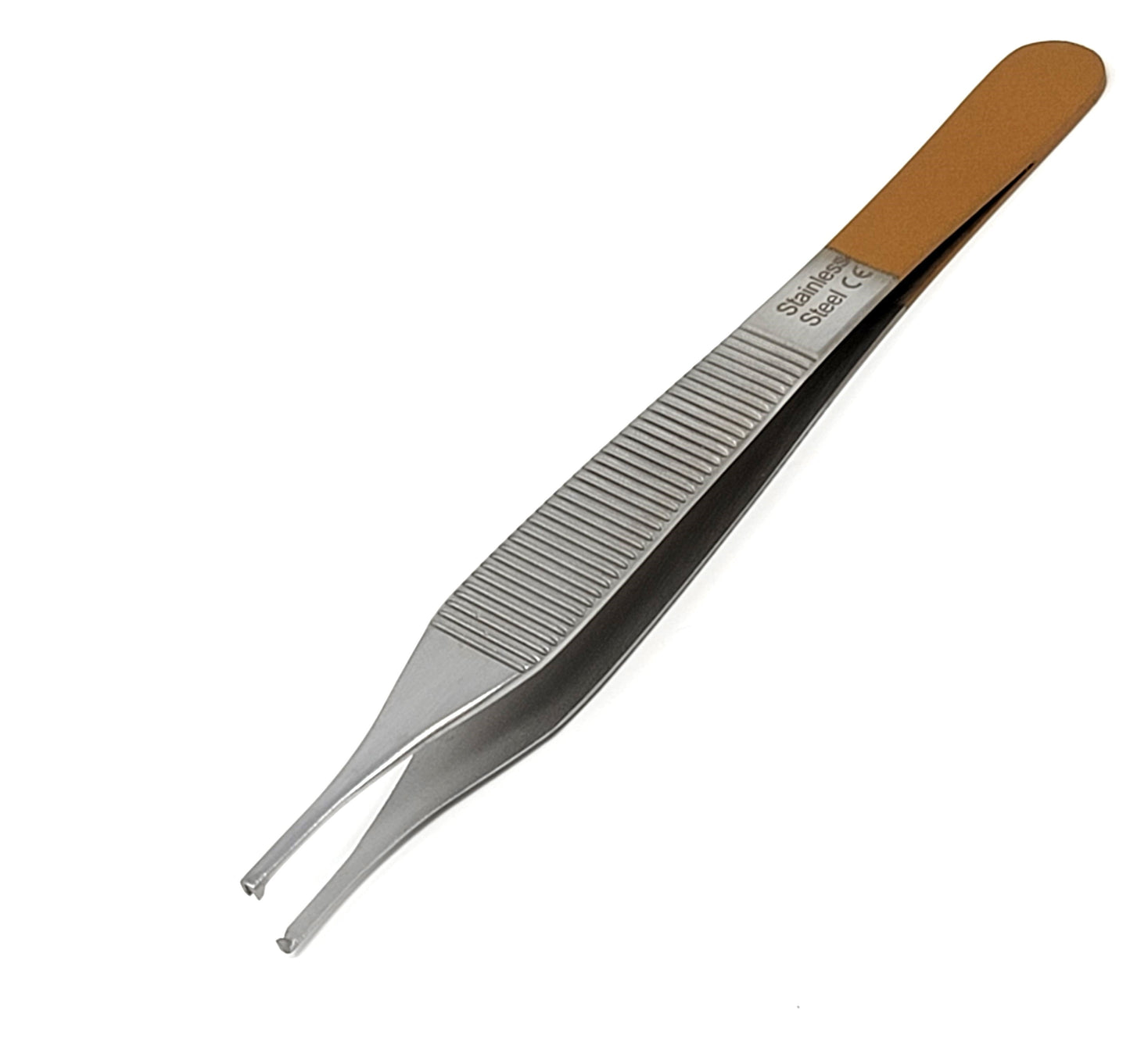 Adson Tissue Dissecting Forceps Stainless Steel 1x2 Rat Tooth 4.75" Colored Band Tweezers