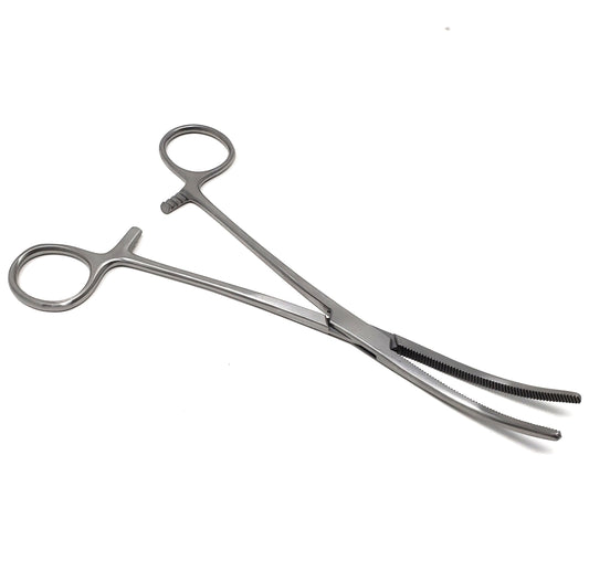 Pean Full Serrated Hemostat Forceps 7", Curved, Stainless Steel