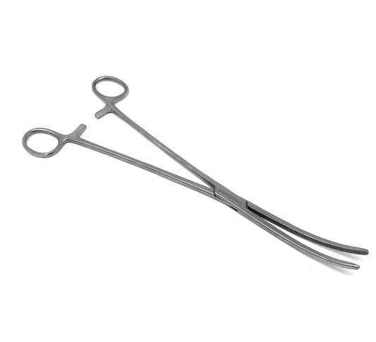 Pean Full Serrated Hemostat Forceps 10", Curved, Stainless Steel