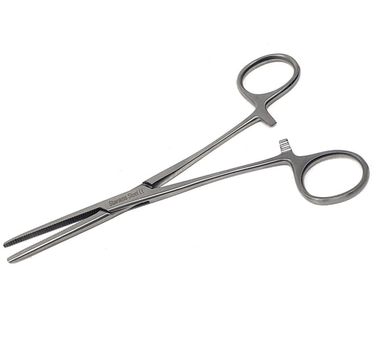 Pean Full Serrated Hemostat Forceps 8", Straight, Stainless Steel