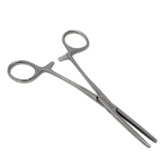 Pean Full Serrated Hemostat Forceps 7", Straight, Stainless Steel