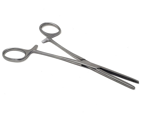 Full Serrated Hemostat 7.25" (18cm), Straight, Stainless Steel