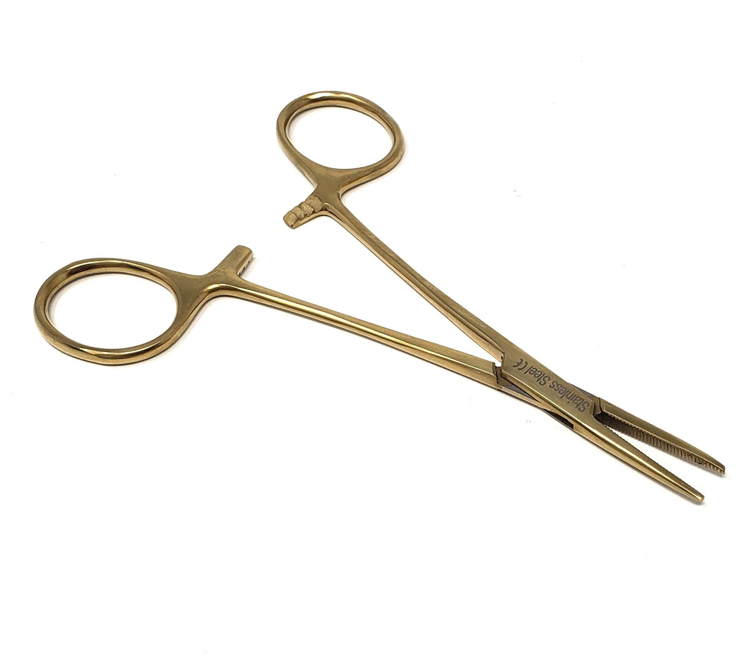 Mosquito Hemostat Forceps 5" Straight, Stainless Steel, Full Gold