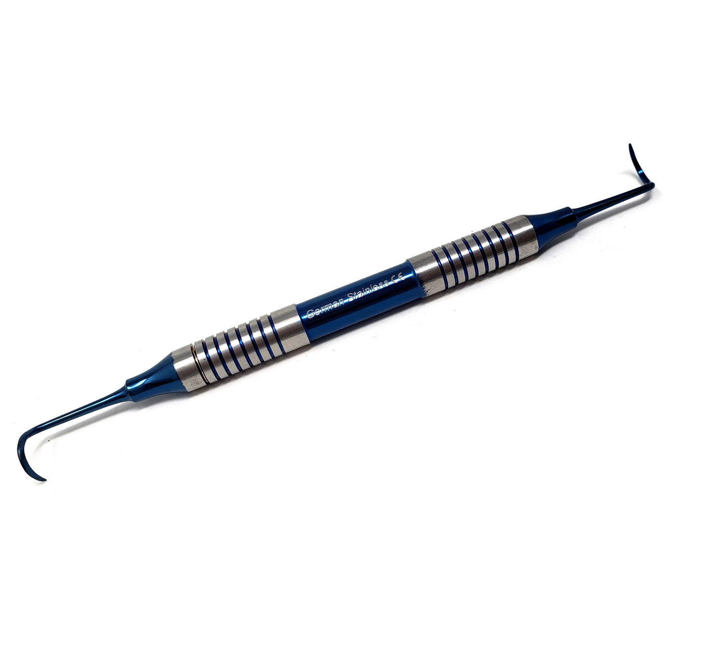 Hollow Handle Sickle Montana Jack Blue Titanium Double Ended Stainless Steel Dental Tool